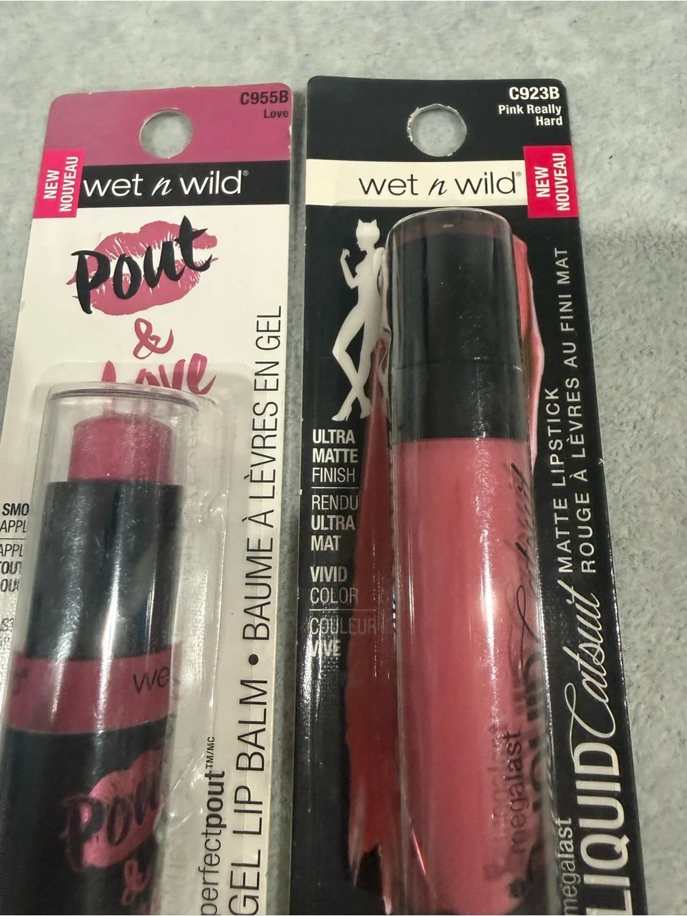 4- wet n wild- love Pink red Peach Lip cute Set Creamy Lipsticks Liquid Lipstick